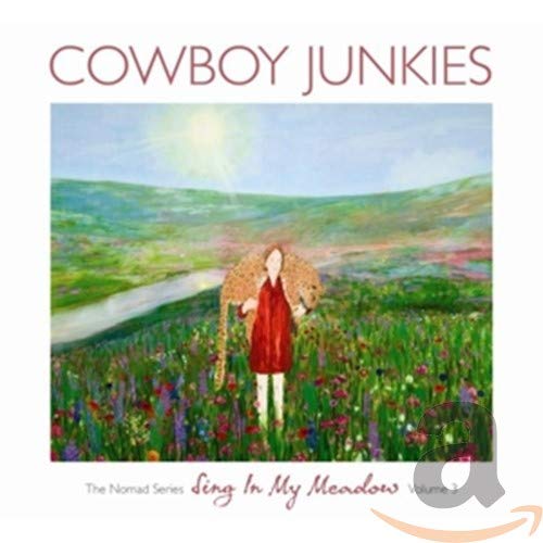 CD cover: woman with cheetah in a colorful, painted meadow.