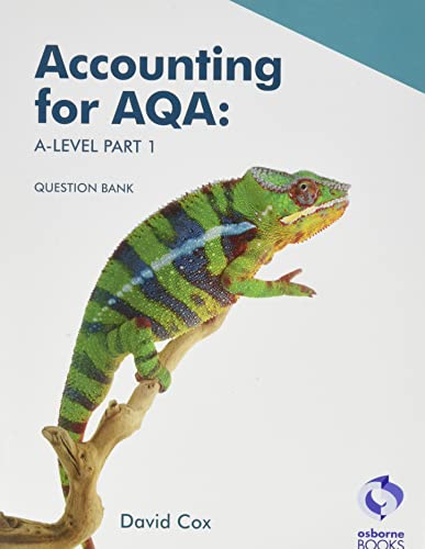 A book with a barcode and title focused on AQA A level accounting questions.