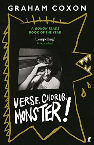 Book cover: black and white portrait with jagged yellow frame and title.