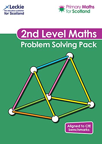 Green cover with “2nd Level Maths Problem Solving Pack” and geometric shapes.