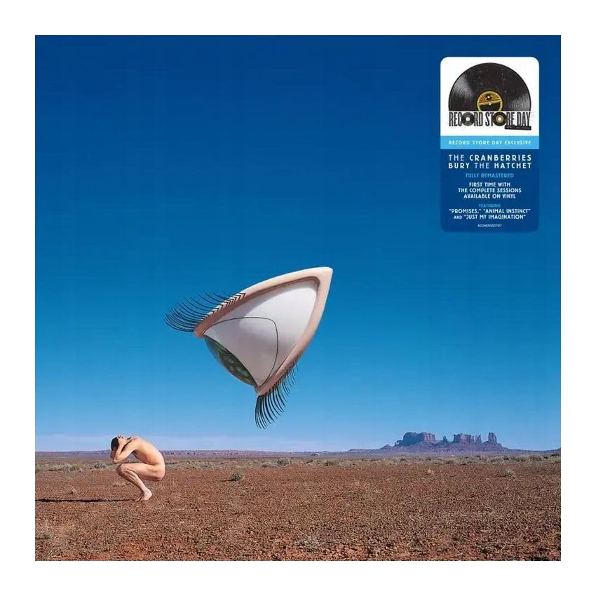 Cranberries "Bury The Hatchet" vinyl album cover with eye and desert landscape.