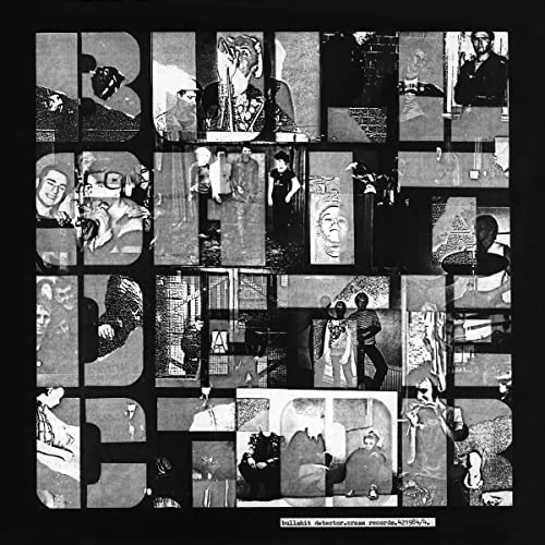 Black and white collage album cover for Crass’s “Bullshit Detector” vinyl.