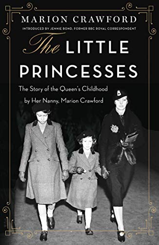 Book cover featuring a black and white photo of young Princess Elizabeth and her nanny.