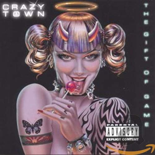 CD cover for Crazy Town’s “The Gift of Game” featuring a woman with pigtails.