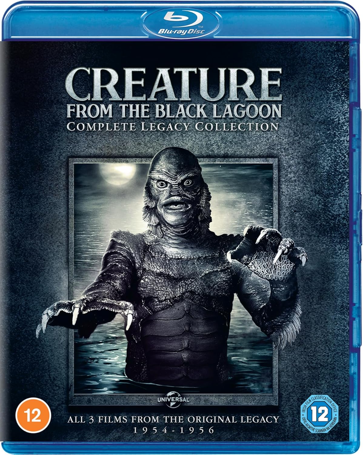 Blu-ray cover for "Creature from the Black Lagoon" featuring the monster.