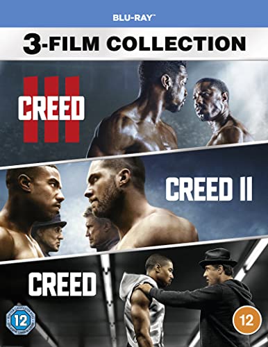 Creed 1-3 Blu-ray boxset cover featuring boxing scenes and film titles.