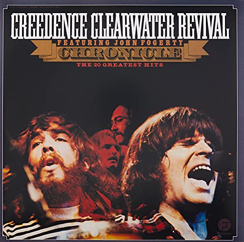 Vinyl album cover featuring Creedence Clearwater Revival band members performing on stage.