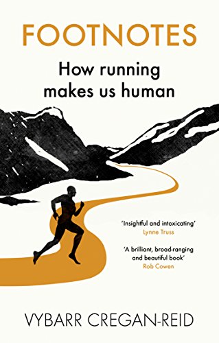 Book cover: "Footnotes" with a silhouette of a runner and mountains.
