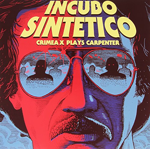 Album cover: man in red and blue, reflecting figures in sunglasses.