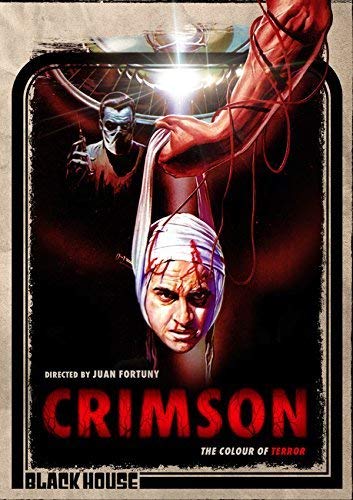 Crimson DVD cover: distressed image of a bandaged head and masked figure.