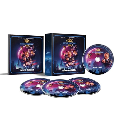 Space Precinct" soundtrack CD with case and four discs, featuring character portraits.
