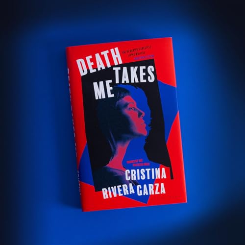 Red book cover with a woman’s face in profile, titled “Death Takes Me.”