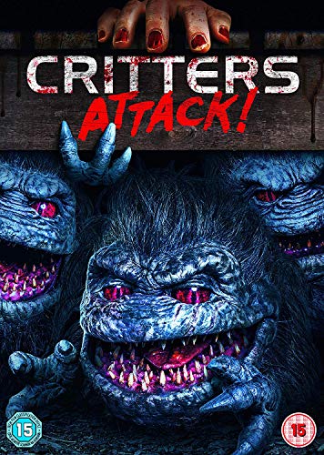 DVD cover for "Critters: Attack!" featuring monstrous, toothy creatures.