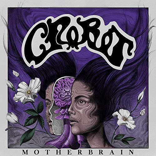 Album cover art: a woman's face with brain visible, surrounded by flowers.