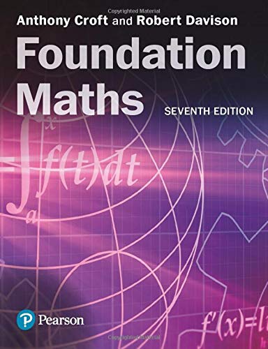 Textbook cover for Foundation Maths Seventh Edition by Anthony Croft and Robert Davison.