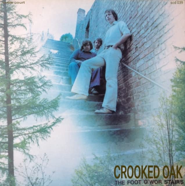 Album cover: three men on outdoor stairs beside a brick wall.