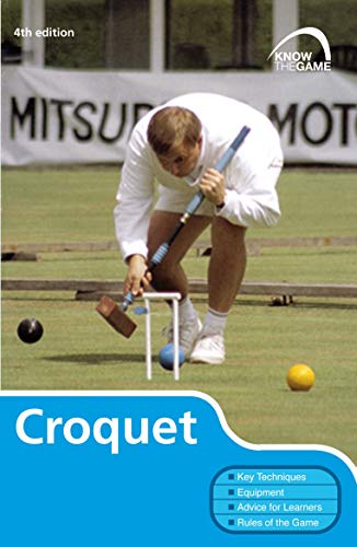 Croquet book cover showing a player preparing to hit a ball with a mallet.