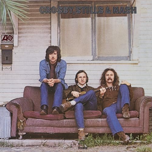Crosby, Stills & Nash album cover featuring three men on a couch.