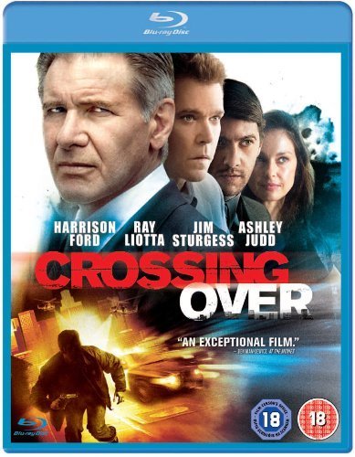 Crossing Over" Blu-ray cover featuring Harrison Ford and other actors.