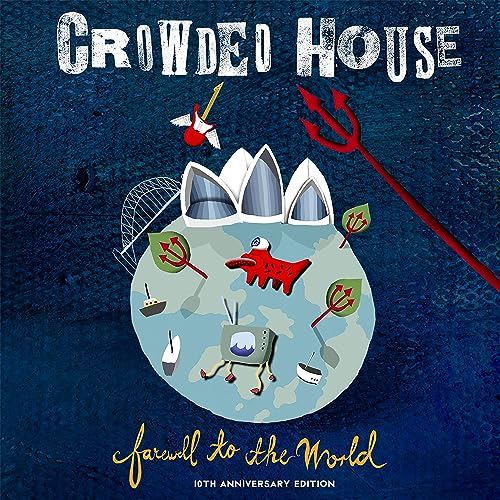 Crowded House “Farewell to the World” CD cover with surreal ocean imagery.