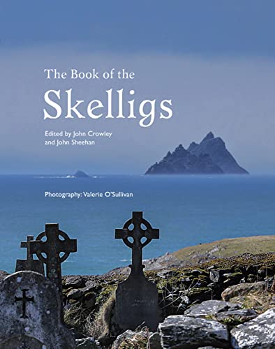 Book cover featuring Skellig Michael island, Celtic crosses, and ocean.