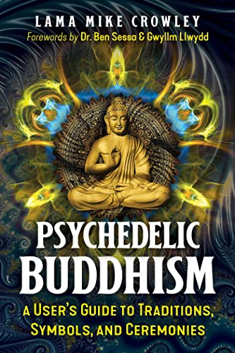 Book cover featuring a golden Buddha against a swirling, colorful, psychedelic background.