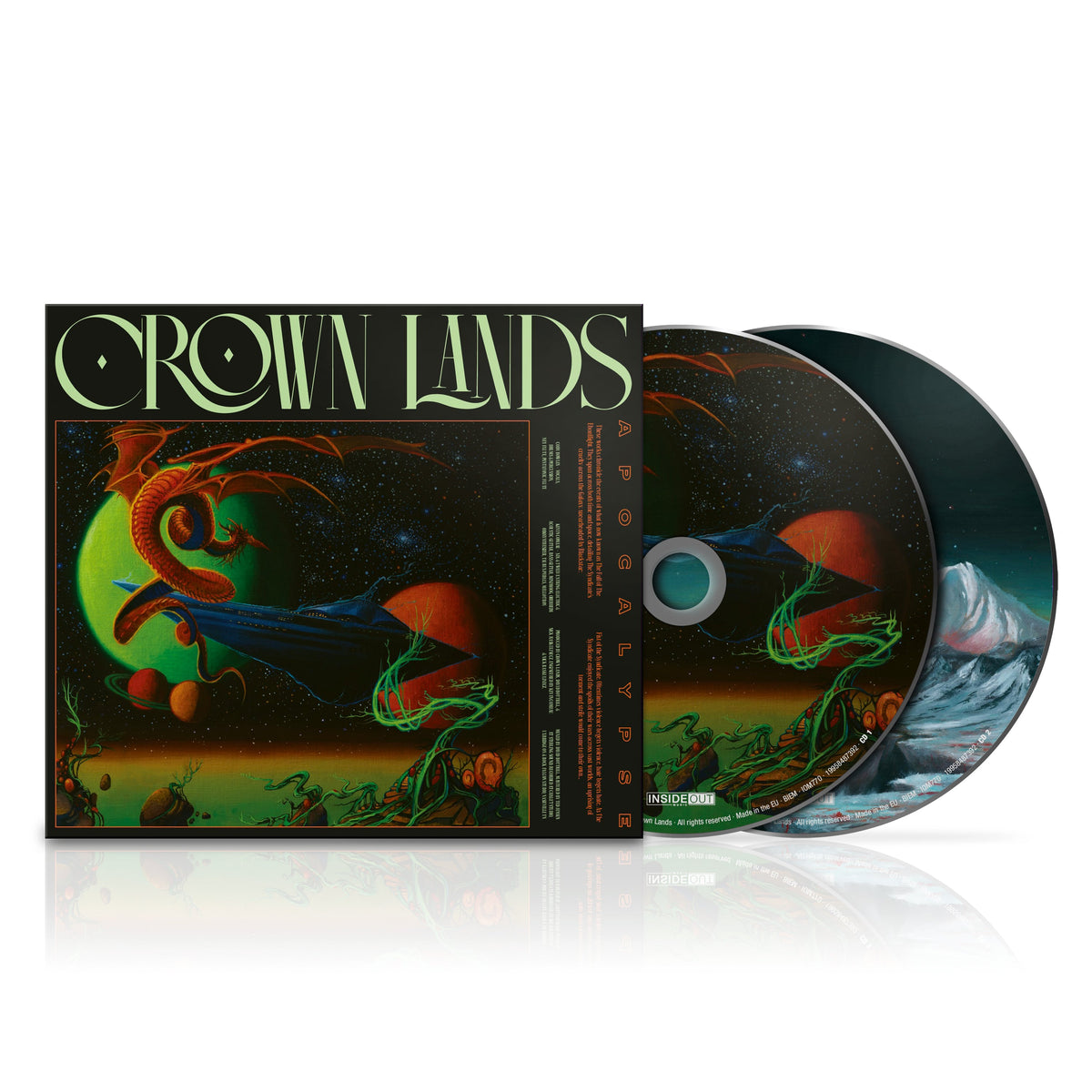 Crown Lands "Apocalypse" CD case with two discs, colorful psychedelic artwork.