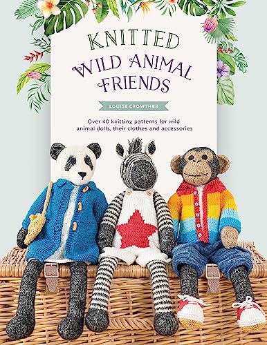 Book cover featuring three knitted animal dolls sitting on a wicker basket.