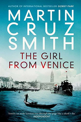 Book cover featuring a person in a small boat on a Venetian canal.