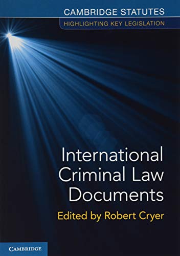 Book cover: "International Criminal Law Documents" edited by Robert Cryer.