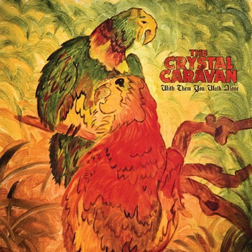 CD cover with painted parrots on a branch, yellow and green foliage.