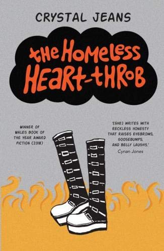 Book cover with title, author, and illustration of striped legs and boots.