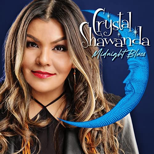 Crystal Shawanda album cover featuring a portrait and crescent moon.