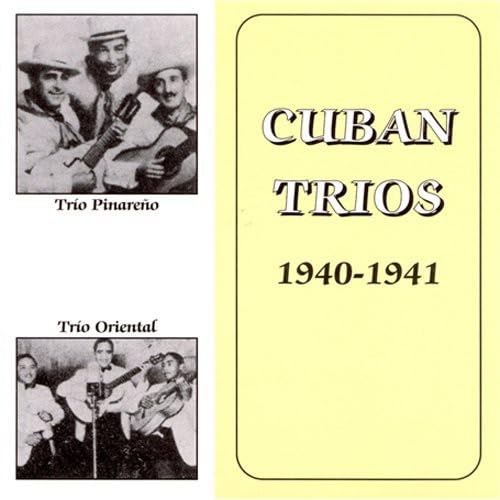 CD cover for “Cuban Trios 1940-1941” featuring vintage photos of musicians.