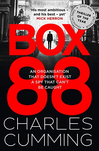 Book cover: red text “BOX 88” over a shadowy church interior.