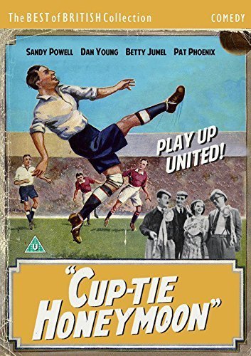 DVD cover for "Cup-Tie Honeymoon" featuring a soccer player kicking a ball.