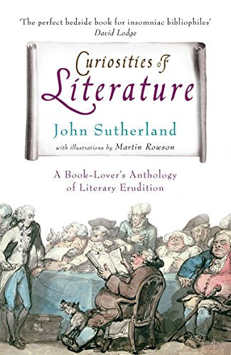 Book cover: “Curiosities of Literature” with illustration of people reading.