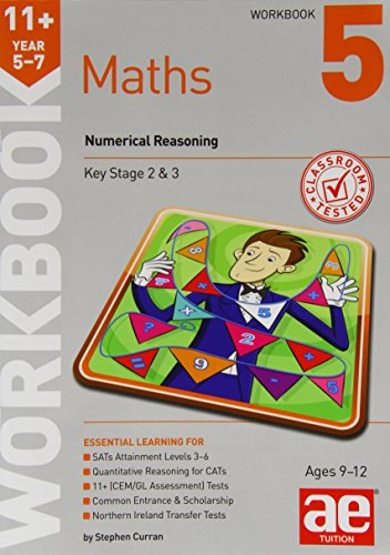 The image shows a workbook cover with a cartoon man and geometric shapes.