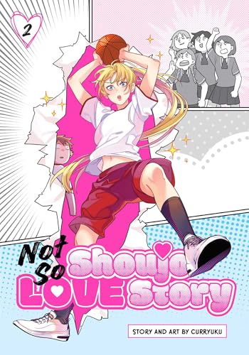 Manga cover featuring a blonde girl holding a basketball against a bright pink background.