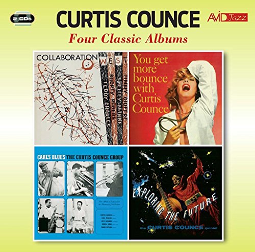 Curtis Counce 2-CD set featuring album art with musicians and abstract designs.