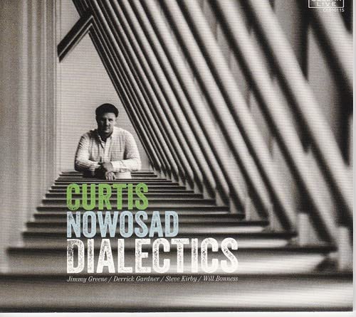 CD cover: Curtis Nowasad portrait on abstract staircase, text "Dialectics".