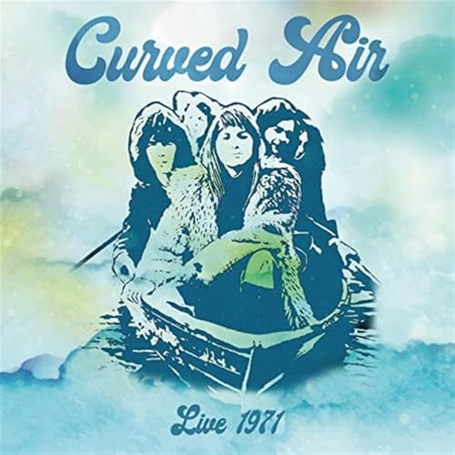 Curved Air album cover: band in a boat, hazy blue and white.