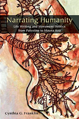 Book cover with abstract coral-like design and title "Narrating Humanity.