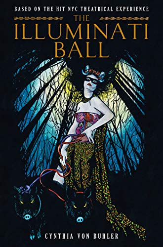 Book cover: woman with wings, mask, and two wolf heads below.