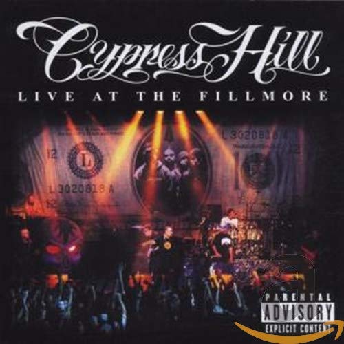 Cypress Hill live concert album cover with band performing on stage.