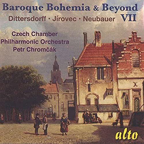 CD cover: Baroque-era town scene with orchestra details and title text.