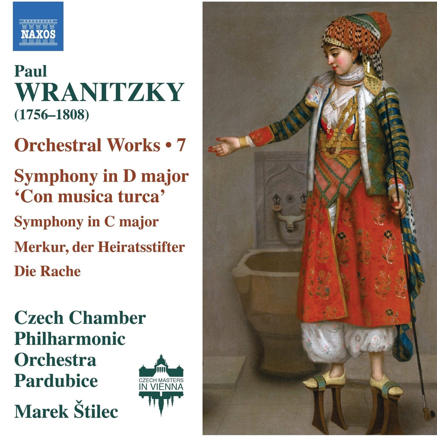 CD cover for Wranitzky orchestral works, featuring a painted portrait.