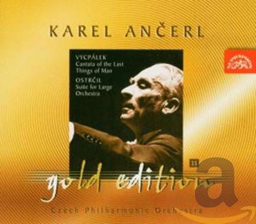 CD cover featuring conductor Karel Ančerl in profile, gold background.