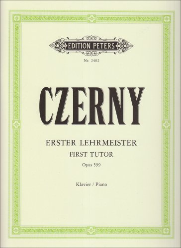Sheet music cover for Czerny's Erster Lehrmeister, Opus 599, published by Edition Peters.