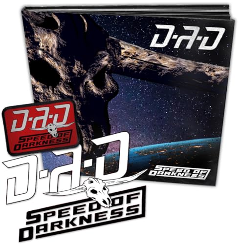 D-a-d "Speed Of Darkness" album cover with skull, space, and logo imagery.
